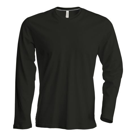 Men's long-sleeved crew neck T-shirt