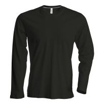 Men's long-sleeved crew neck T-shirt