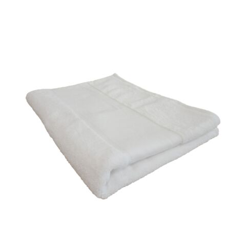 Organic bath sheet with printable border