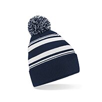 Striped fan beanie