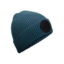 Circular fashion patch beanie