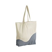 Organic cotton wave print maxi tote