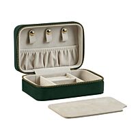 Velvet travel jewellery box